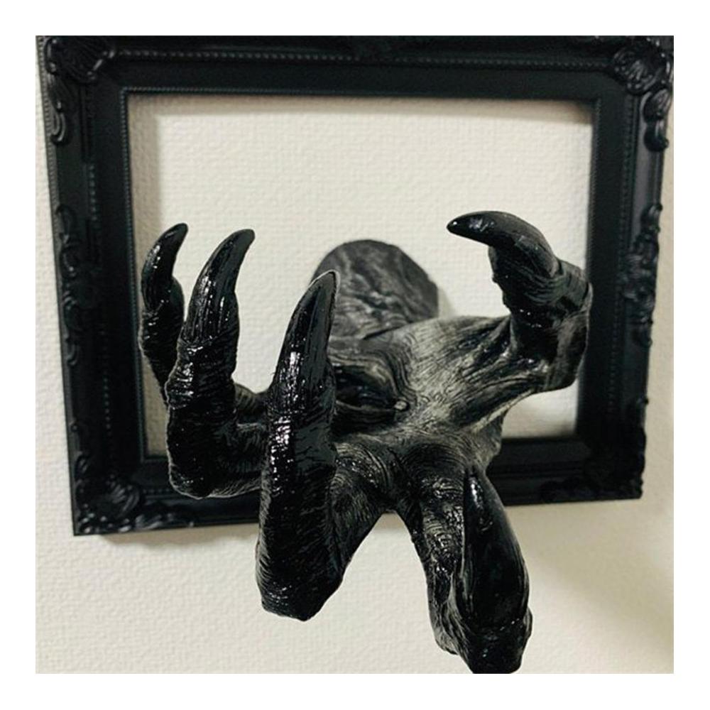 Entdecke die düstere Schönheit Gothic-Horror-Wandskulptur Hexendämonen-Hand – Ästhetische Kunst aus Harz für Zimmer & Outdoor - Handgefertigte Retro-Wandkunst & Schlüsselhalter