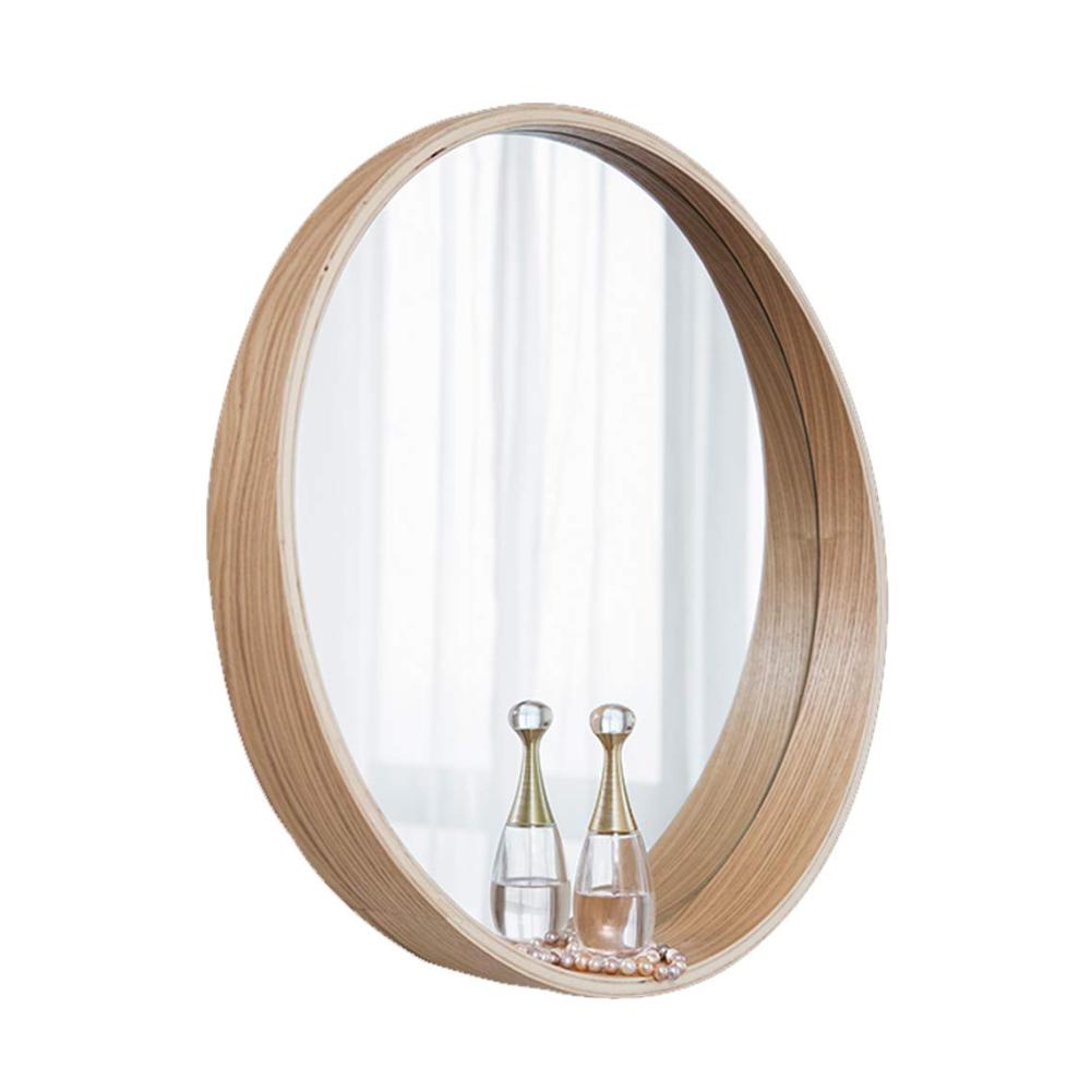 Entdecken Sie die zeitlose Eleganz Wandspiegel Rund Holz HD mit Explosionsgeschütztem Silberspiegel. Stilvoller Wohnzimmer Dekorativer Spiegel für Hotel/Korridor aus hochwertigem Fraxinus Mandshurica. Erleben Sie Luxus und