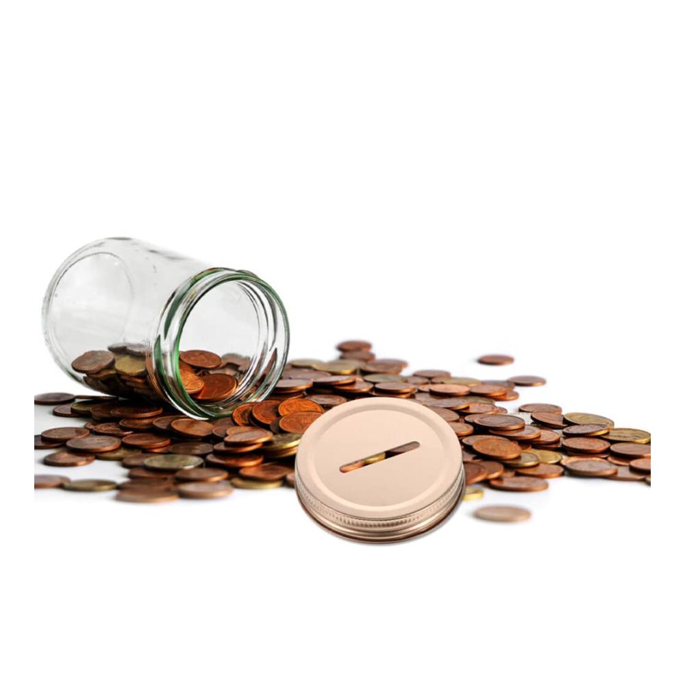 Einmachgläser Deckel Set – 20 Stk. 70 mm Weißblech Deckel für Konservieren mit Münzeinwurf. Passend für Einmach- & Spargläser. Nachfüllbare Verschlüsse für längere Frische