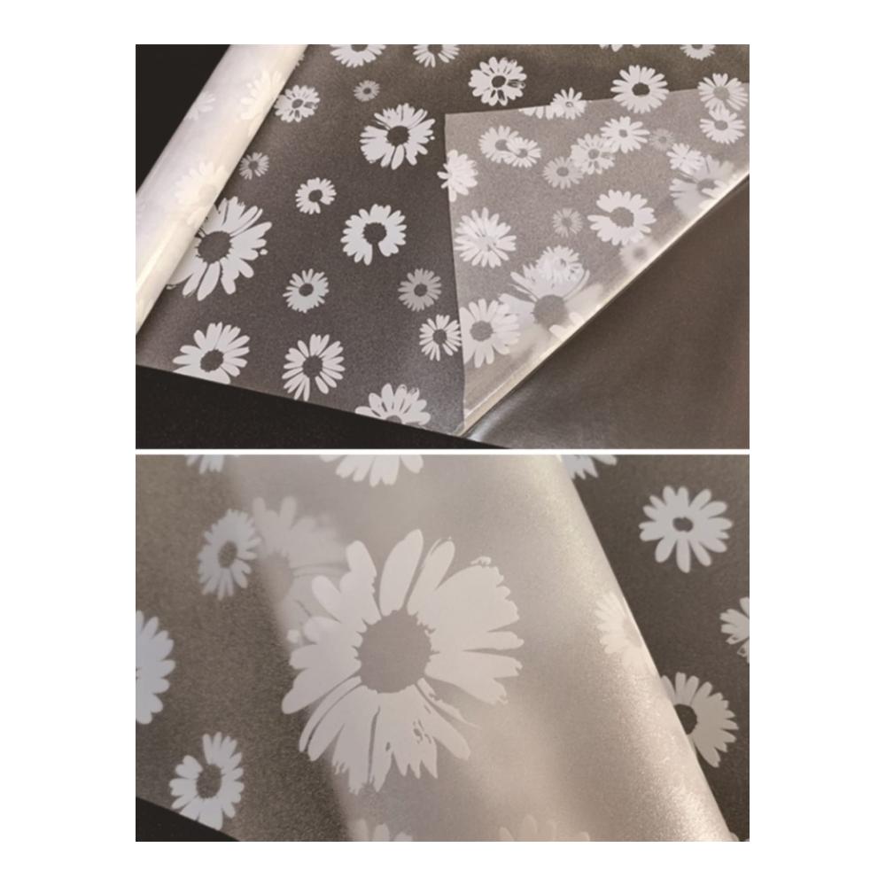 EXQUILEG 3D Sonnenblume Fensterfolie Selbstklebende Milchglasfolie für Sichtschutz & Deko - Ideal für Badezimmer Schlafzimmer & Küche 45x200cm