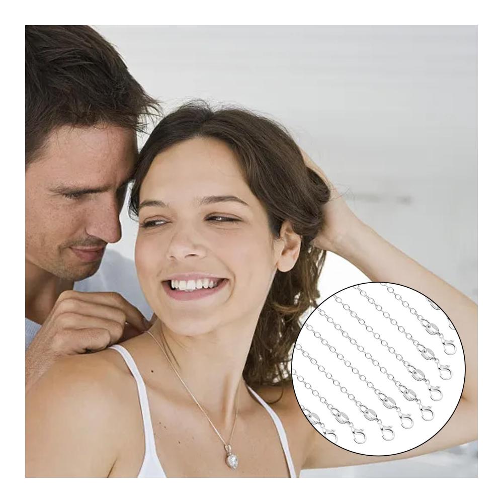 Hochwertige 925 Versilberte Ketten für Schmuckherstellung - Set mit 26 Stück 45cm Länge - Ideal für DIY Schmuck Basteln und Kreuz Schlangenketten - Charms inklusive