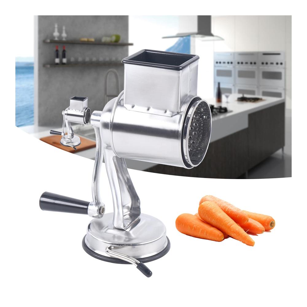 Gemüsehobel Professionelle Trommelreibe für die Küche | 5 Edelstahl-Trommeln | Vielseitiger Gemüseschneider und Nussmühle | Leicht zu reinigen | Perfekt für Salate und mehr