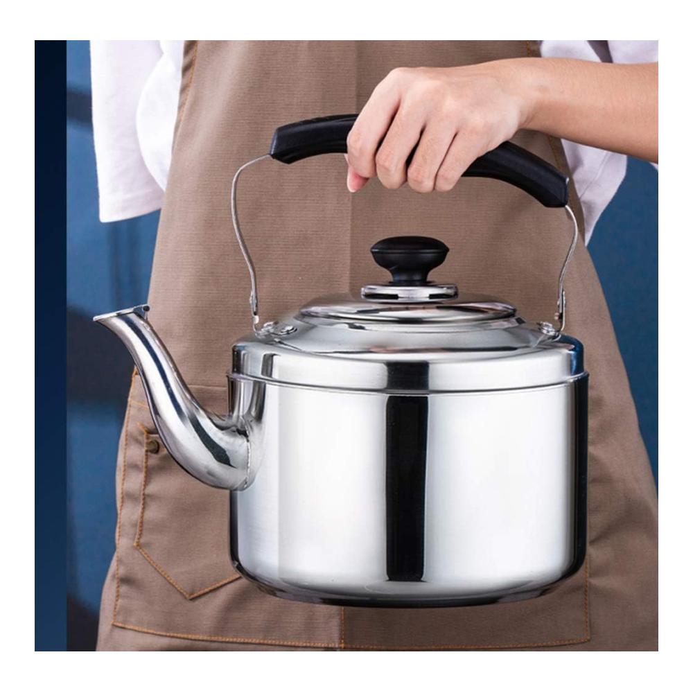 Edelstahl Teekessel mit Pfeifton für Gasherd - 5L Wasserkocher für perfekten Tee-Genuss robust und stilvoll geeignet für alle Herdarten inklusive G