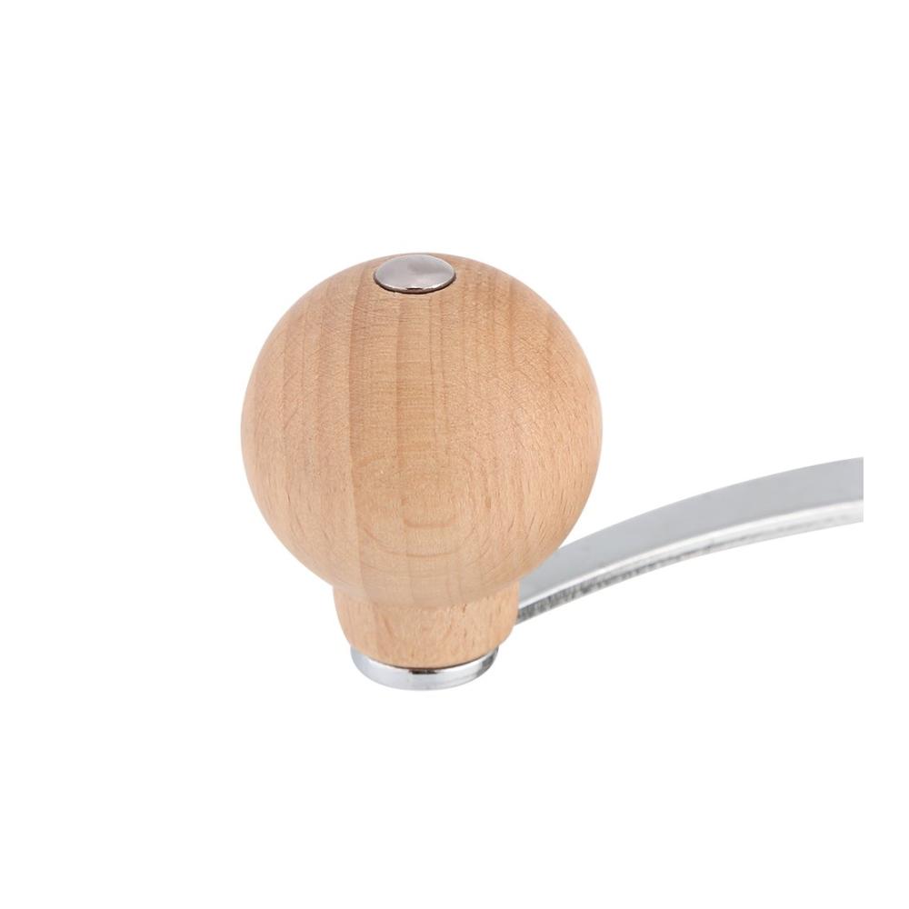 Manuelle Kaffeemühle aus Edelstahl - Vielseitige Handkurbelmühle für Kaffee Gewürze & Nüsse Ideal für Büro & Café Robust & Tragbar Perfektes Barista-Tool in Silber