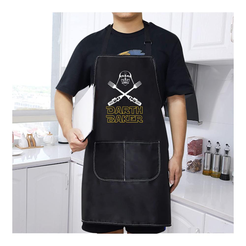 Darth Baker Schürze – Geniale Geschenkidee für echte Darth Fans! Verstellbare Küchenschürze mit Tasche zum Backen Kochen & Grillen. Star Wars Style