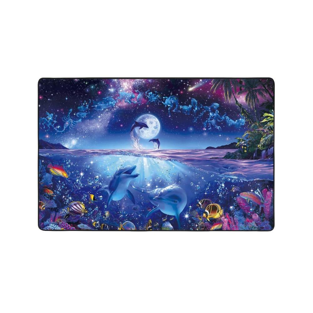 Bringen Sie mit unseren himmelblauen Meereslebewesen-Teppichen Leben in Ihre Räume! Superweich rutschfest und waschbar für Wohnzimmer Schlafzimmer und Ruhebereiche. Perfekte Dekoration für Zuhause! 100 x 150