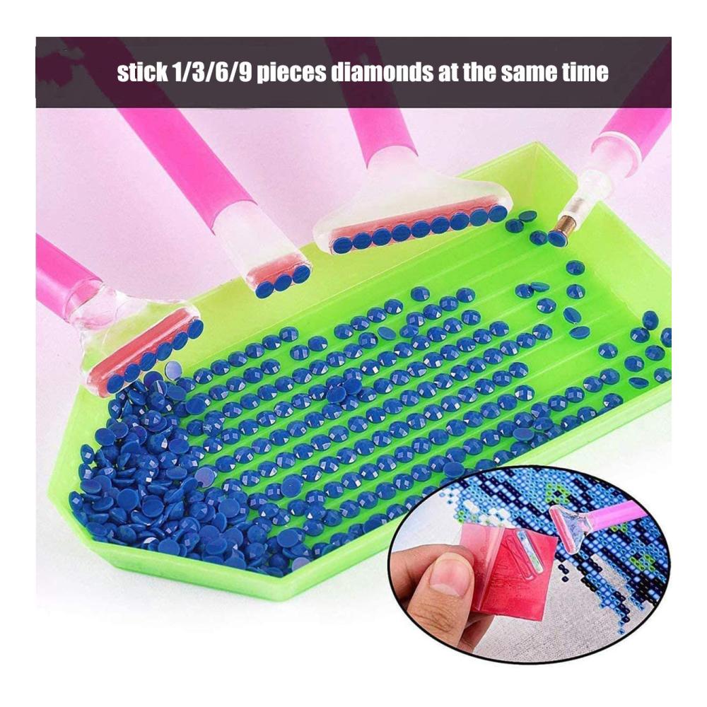 Professionelles 24-teiliges Werkzeugset für 5D Diamantmalerei | Inklusive Malwalze Sortierbox Pinzette & Stichstift | Ideales Zubehör für Kunsthandwerk & DIY-Pro