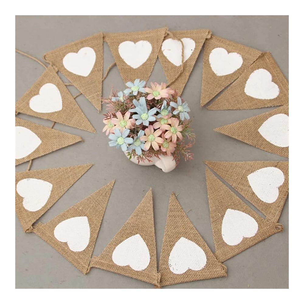 Hochwertige Konfetti-Girlande für Geburtstagsfeiern Hochzeiten und Partys - Dekorationen mit Jute-Wimpelkette Candy-Bar-Designs und Hawaii-Flair