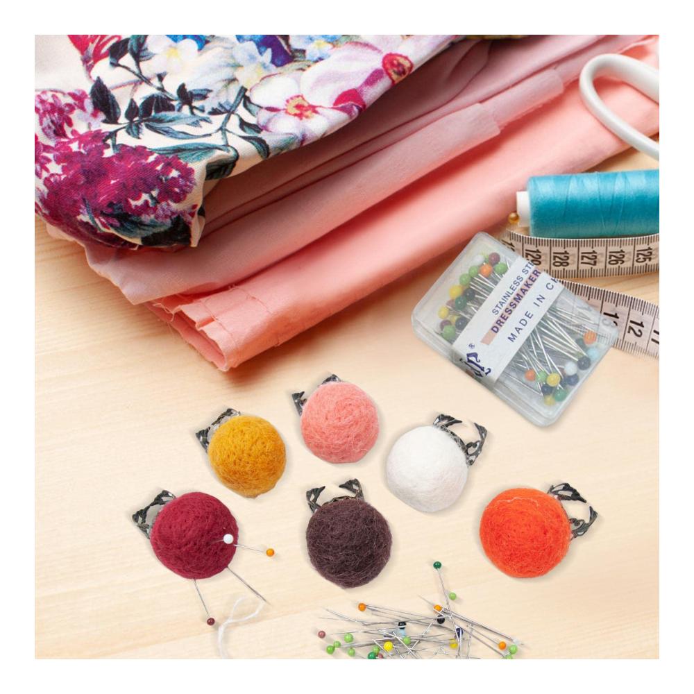 Nadelkissen zum Nähen DIY Craft Needle - 6er Set mit Nadelhalterkissen für Quilten und Handarbeiten - Praktisches Nähzubehör für Heimwerkerprojekte