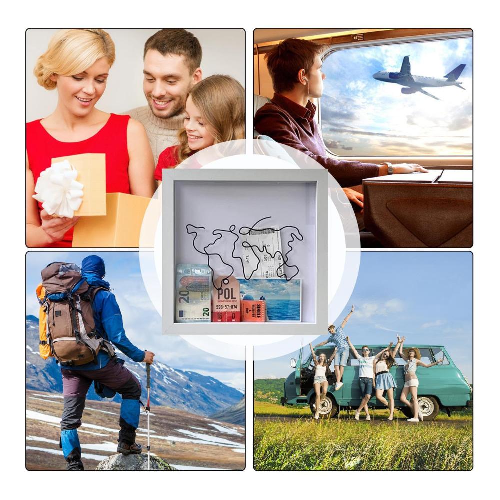 Entdecke den Zauber der Erinnerungen mit unserem Objektrahmen Personalisierte Abenteuer Archivbox für Reisetickets Souvenirs & mehr! Perfekt für Wand- und Tischdekoration