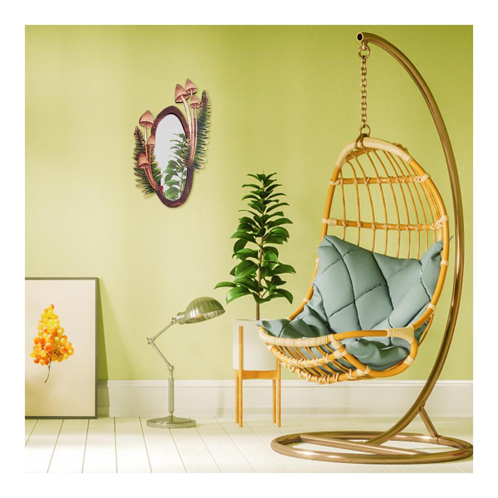 Erleben Sie die Natur zu Hause! Vintage Ovaler Wandspiegel aus Holz - Perfekt für Schlafzimmer und Wohnzimmer - 1299 x 787 Zoll - Waldspiegel mit rustikalem Charme