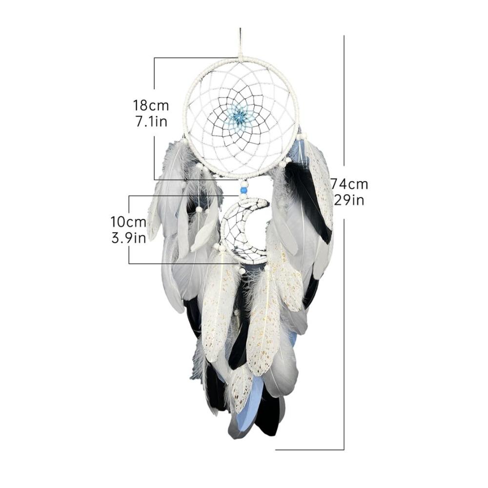 Handgefertigter Feder Traumfänger Wandtattoo - Mobiles Dreamcatcher Set für Schlafzimmerdekoration Hochzeitsfeiern & Geschenke - Kinderzimmer Ornament mit Stil