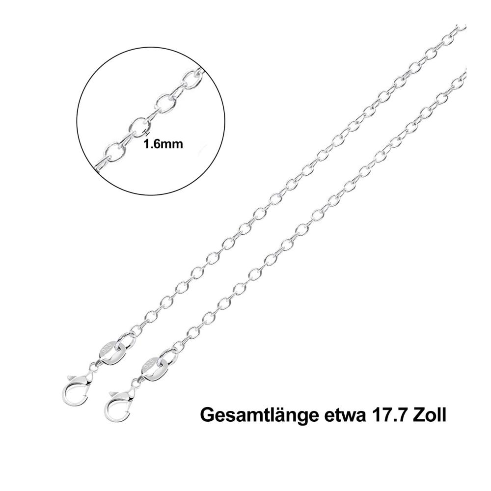 Hochwertige 925 Versilberte Ketten für Schmuckherstellung - Set mit 26 Stück 45cm Länge - Ideal für DIY Schmuck Basteln und Kreuz Schlangenketten - Charms inklusive