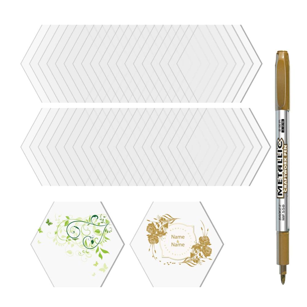Hochwertige 80 Stück Acryl Tischkarten Set - Personalisiert und Transparente Platzkarten für Hochzeit Party und Event Dekoration - Ideal für Tischdekorationen und Sitzordnung