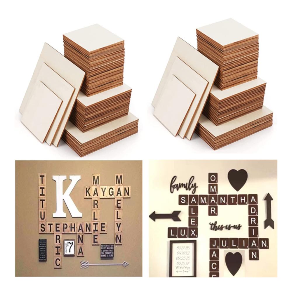 Entdecken Sie die Naturschönheit mit Liuer 100 Unbehandelte Holzscheiben für Kreativprojekte - Quadrate Log Scheiben & Holzkreise für DIY Handwerk Hochzeit & Weihnachtsdekoration (5cm/8cm/10cm). Holen Sie sich die perfekte Basis für Ihre einzigartigen Ideen