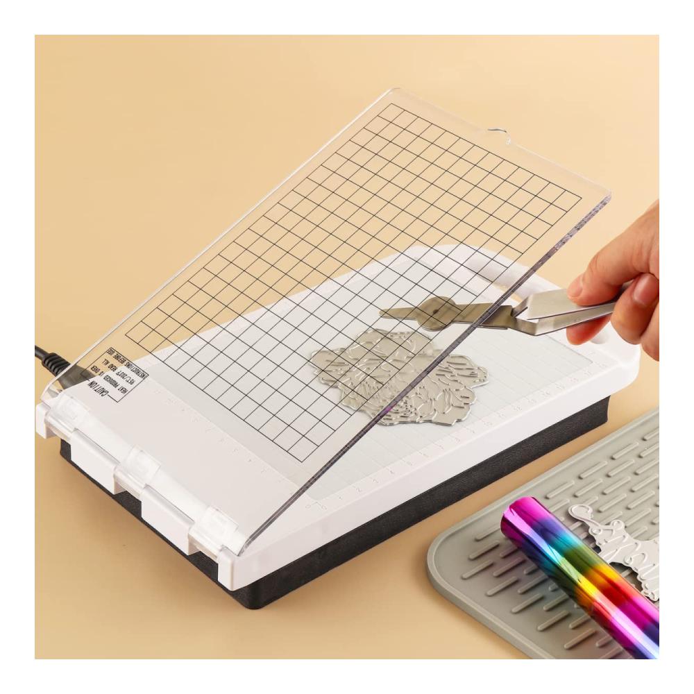 Foilpress Heat Press Crafting Profi-Druckpresse für UK 220V Kartenherstellung Scrapbooking Kits Folierplattform Glimmer System Prägung von Papier Leder & Vinyl Übertragung von Folien - Deine ultimative Folienpressen
