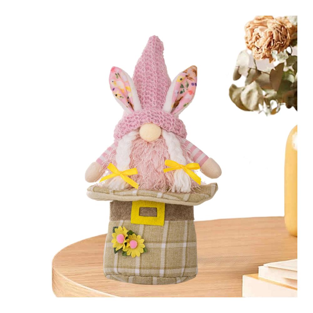 Fröhliche Osterhasen-Puppen Niedliche Zwergen-Deko für das Fest | Gesichtslose Osterhasenfiguren für Tisch & Zuhause - Ideal für die Osterdekoration