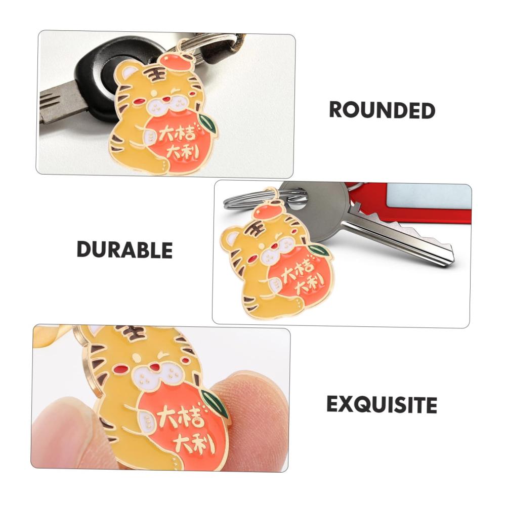 10St Kreative Schmuckanhänger für DIY-Projekte Tiger-Jahr Karikatur Charme Legierung ideal für Schlüsselbund & Dekoration Bastelbedarf