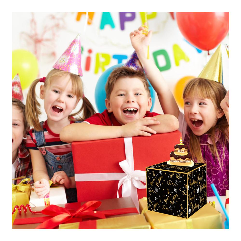 Originelle Geldgeschenkidee Kinderzimmer Deko Spardose - Geldkuchen Pull Out Kit mit 38 Transparenten Beuteln - Lustige Geldgeschenkbox für Geburtstage - Kreative Spardosen für Frauen Männer und Kinder