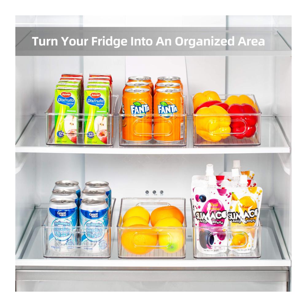 Effizientes Vorratsdosen-Set 6-teilige Kühlschrank-Organizer für optimale Küchenorganisation. Stapelbare Aufbewahrungsboxen BPA-frei ideal für Kühlschrank und Schränke