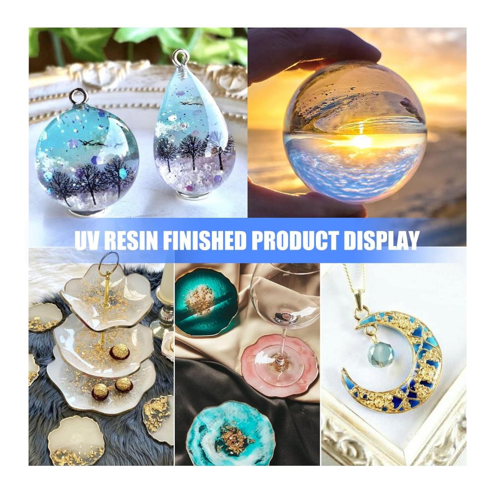 Premium Bastelkleber 100g Kristallklarer UV Harz-Klebstoff für DIY Schmuck & Kunsthandwerk - Schnellhärtendes Epoxidharz für Gießen & Harzformen - Geruchsarmes verbessertes Ultraviolett Harz