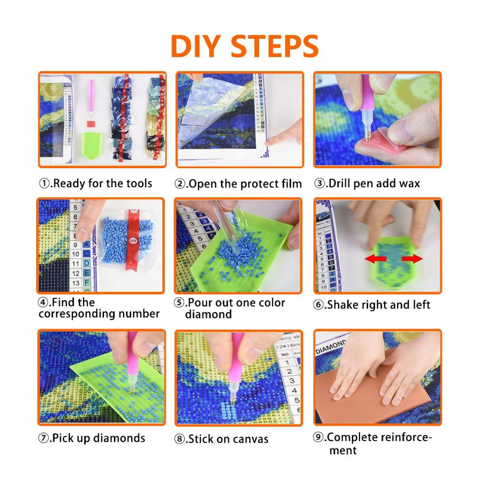 DIY Diamond Painting Zubehör Weihnachtsmann & Elch Set | 5D Diamant Malerei Bilder Kit mit Crystal Rhinestone | Dekoration für Wand & Zuhause | 30x40cm