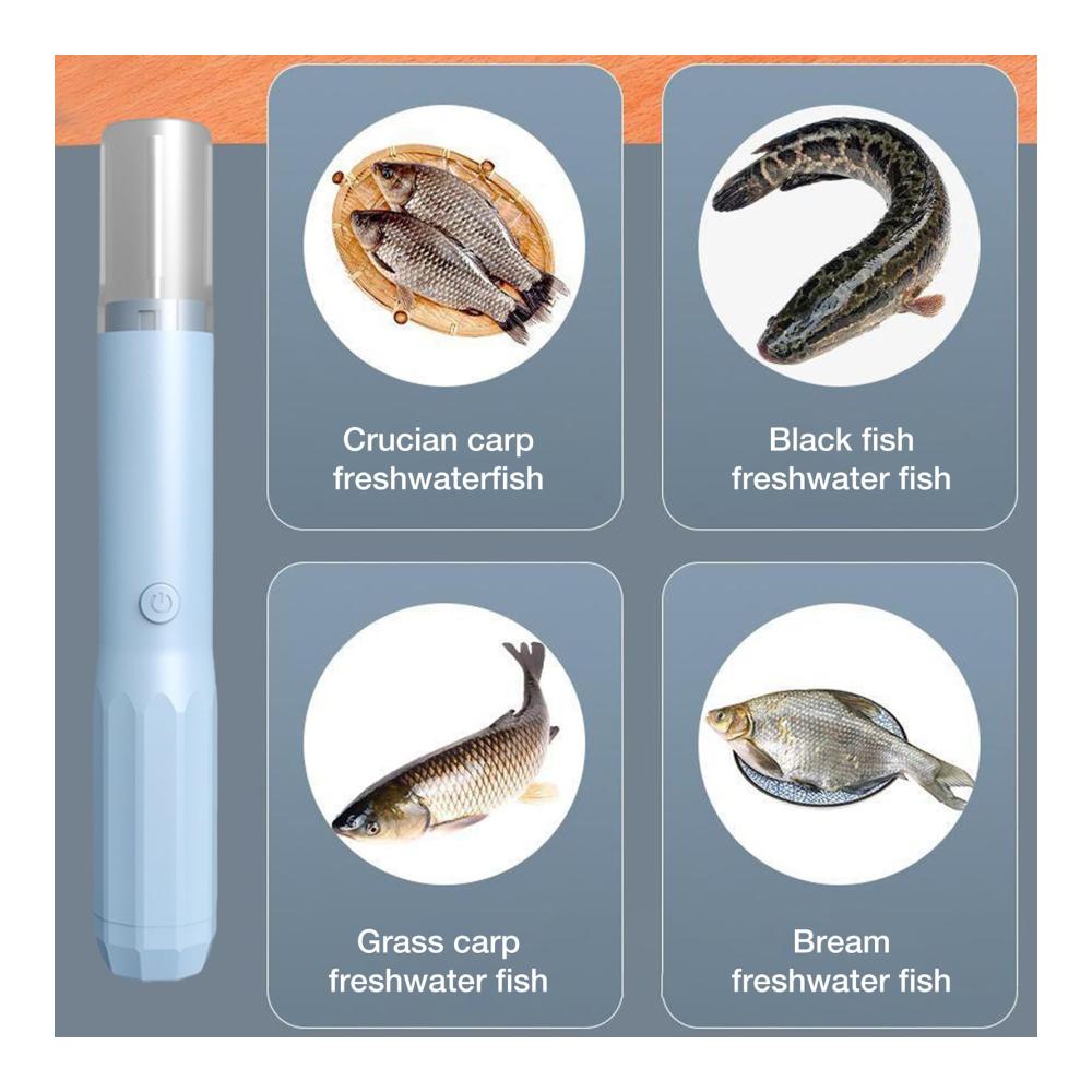 Entfernung von Meeresfrüchte-Schuppen leicht gemacht! Elektrischer Fischschuppenschaber mit 1500-mAh-Akku für die schnelle Reinigung der Fischhaut | Küchenwerkzeug für mühelose Sauberkeit | Innovatives Gerät für schnelles und einfaches Entfernen von Fischschuppen