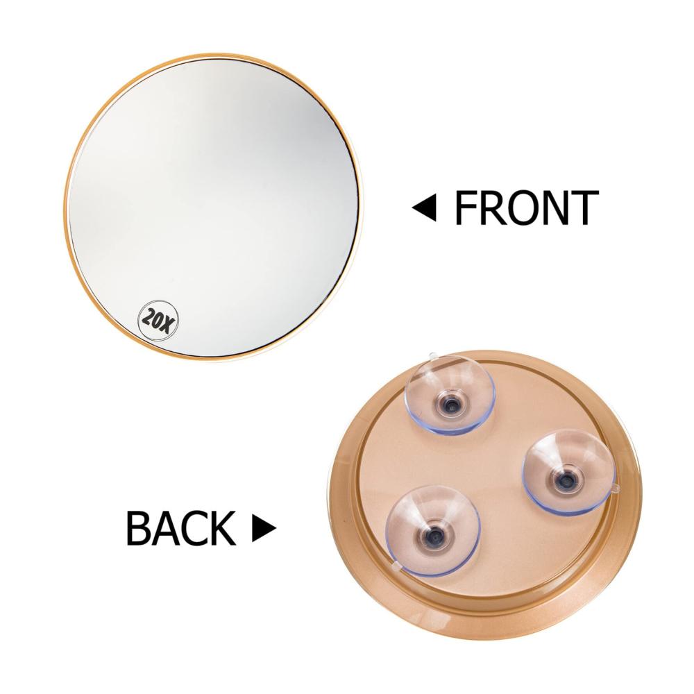 Klarer Blick jeden Morgen Set mit 2 Wandmontage-Rasierspiegeln für Badezimmer und Schlafzimmer. Hochwertige Vergrößerung perfekt für präzises Schminken und Rasieren