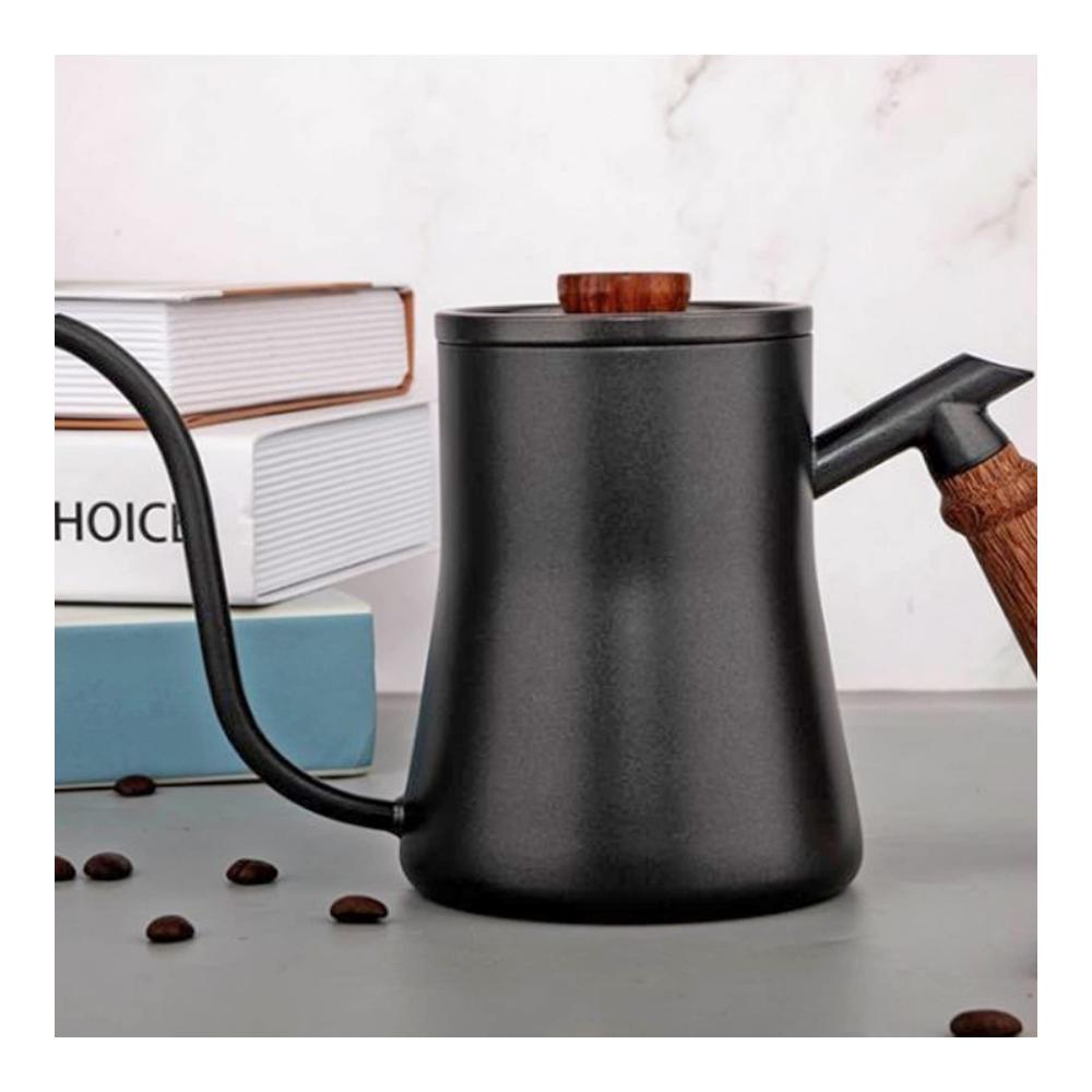 Genießen Sie perfekt gebrühten Kaffee - Edelstahl-Kaffeekessel mit Schwanenhalsauslauf für präzises Übergießen - Ideal für Kaffeemaschinen - 570 ml Kapazität