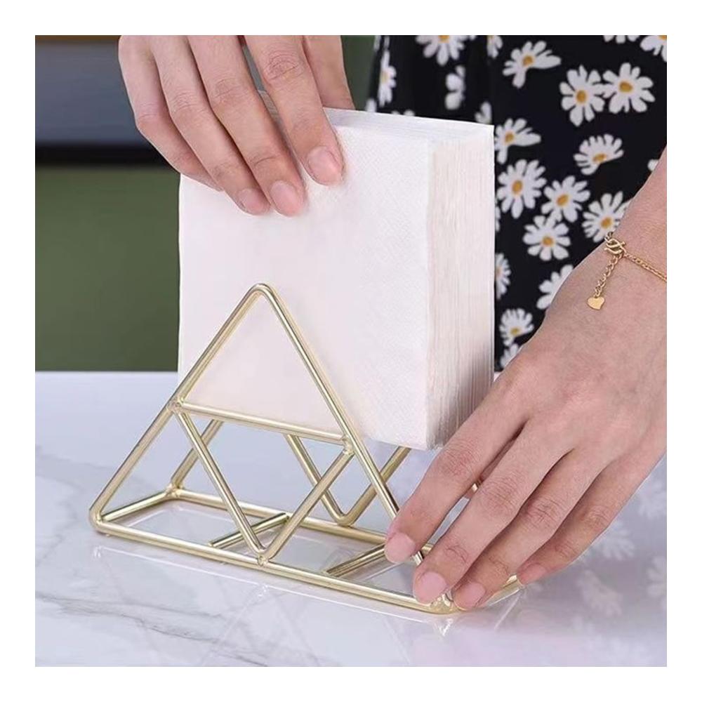 Metall Serviettenhalter - Stilvoller Tischorganizer für Küche und Esstisch - Freistehender Halter für Servietten - Roségoldenes Design für elegante Tischdekoration - Praktisches Zubehör für jede Party