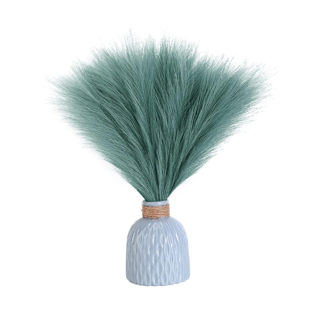 Getrocknete Pflanzen Künstliches Pampasgras Set - 45 cm flauschige Zweige für Boho Hochzeit & Weihnachtsdekoration Tafelaufsatz & Blumenarrangement im Zuh