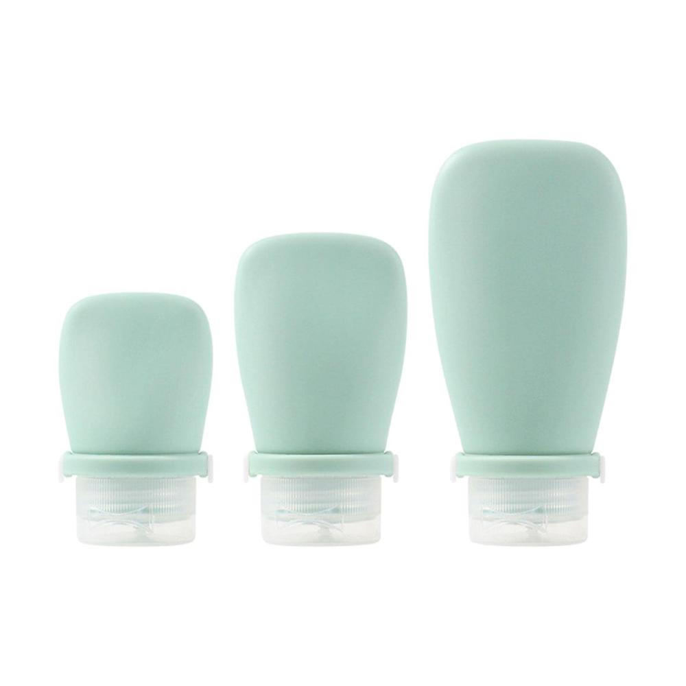 Flaschenkorb & Träger für unterwegs - 3-teiliges Set Silikon-Kulturflaschen mit Weithals-Design - Nachfüllbare Behälter für Shampoo Lotion & Kosmetik - Reisezubehör