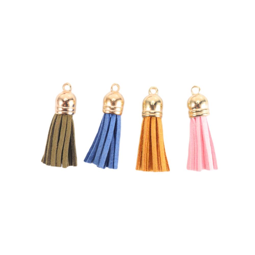 500 Stück Quasten Schlüsselbund Anhänger Set | Bunte LEDer Quasten für DIY Schlüsselbund in 50 Farben | Handgemachte Taschenanhänger für individuelle Gestaltung | Perfekt für Geschenke und Projekte