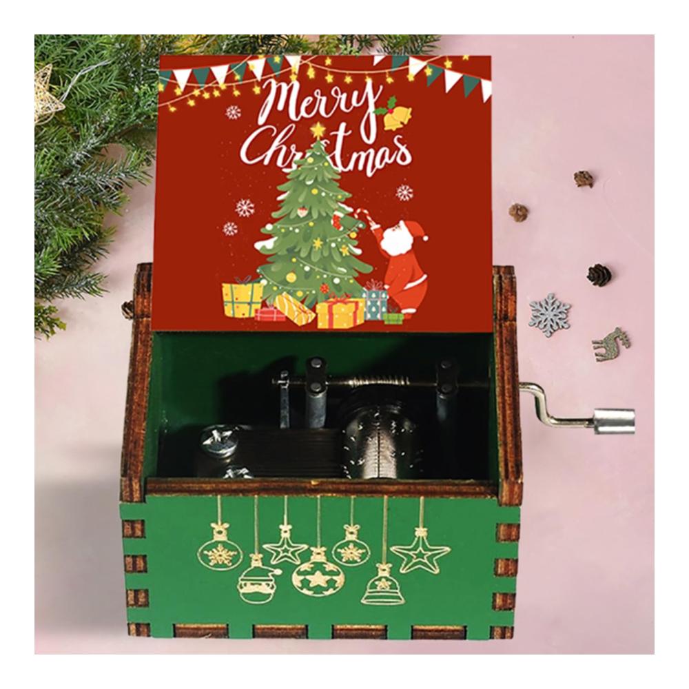 Exquisite Handkurbel Spieluhr aus Holz - Klassisches Design | Perfektes Geschenk für Geburtstag Weihnachten & mehr | Melodiezauber für jeden Anlass | Dekorative Erinnerung