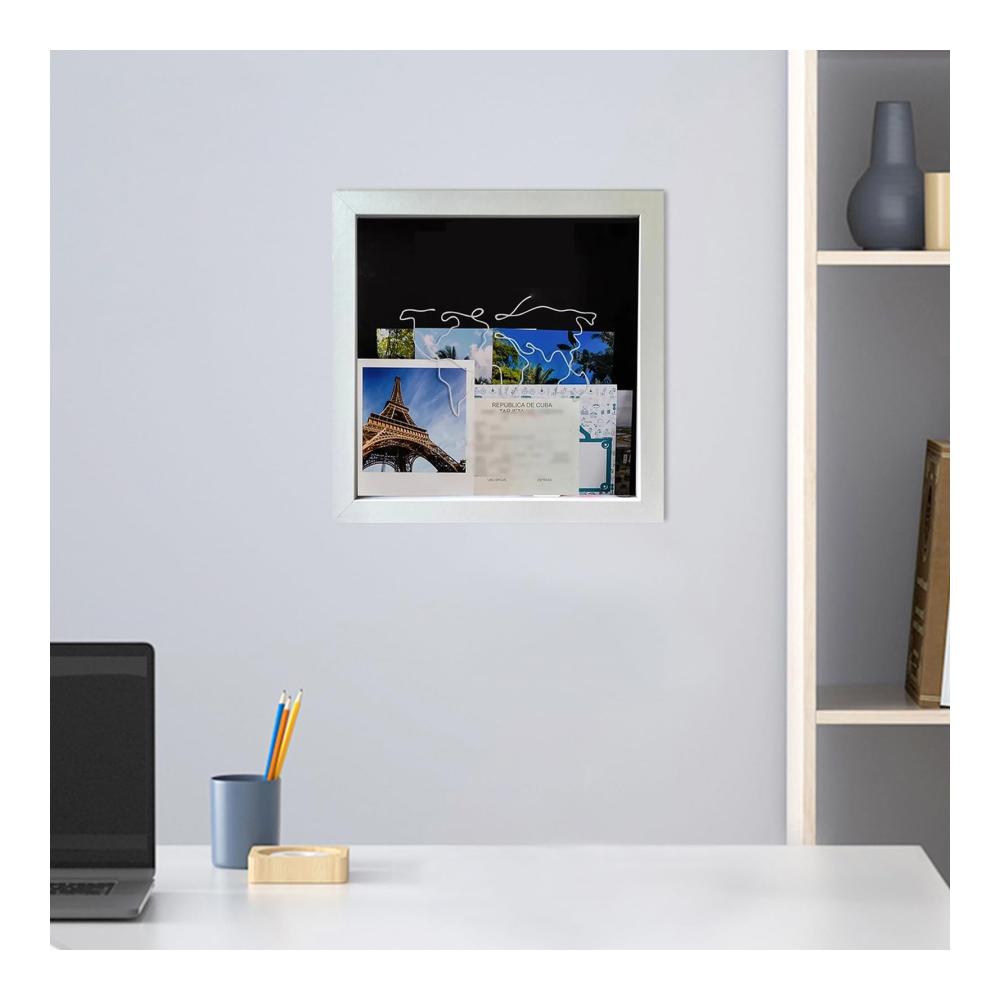 Entdecken Sie den Objektrahmen Weltkarten- und Flugzeugdesign-Abenteuer-Archivbox - Ideal für Andenken Auszeichnungen Hochzeiten und mehr! (12x12 Zoll