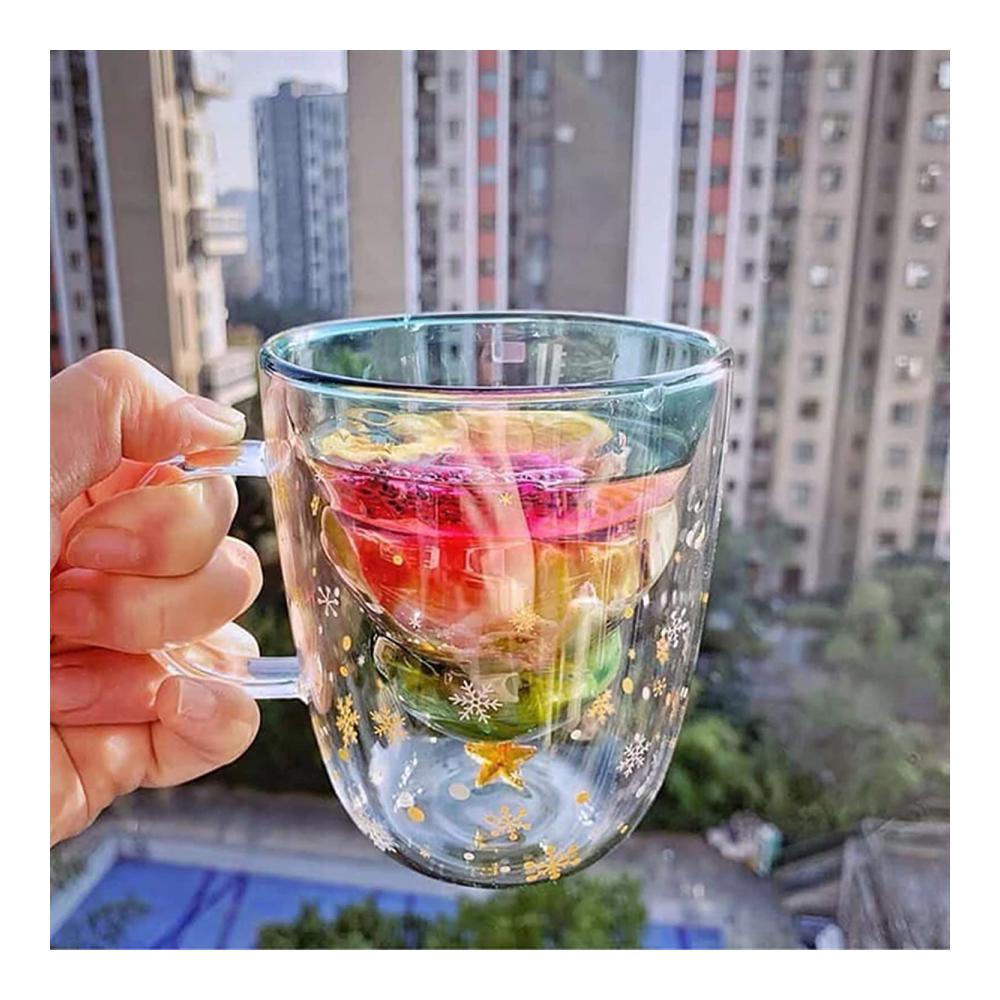 Entdecken Sie den Genuss Doppelwandige Espresso- & Mokkatassen Set | Isolierglasbecher mit Griff für Latté Americano Cappuccino Tee | Perfekt für Büro und Zuhause | Elegantes Design | Ideales Weihnachtsgeschenk für Frauen und Kinder | 250 ml Kapazität