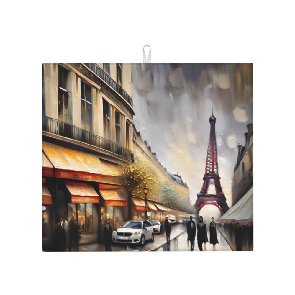 Ölgemälde Paris Straßenszene Eiffelturm