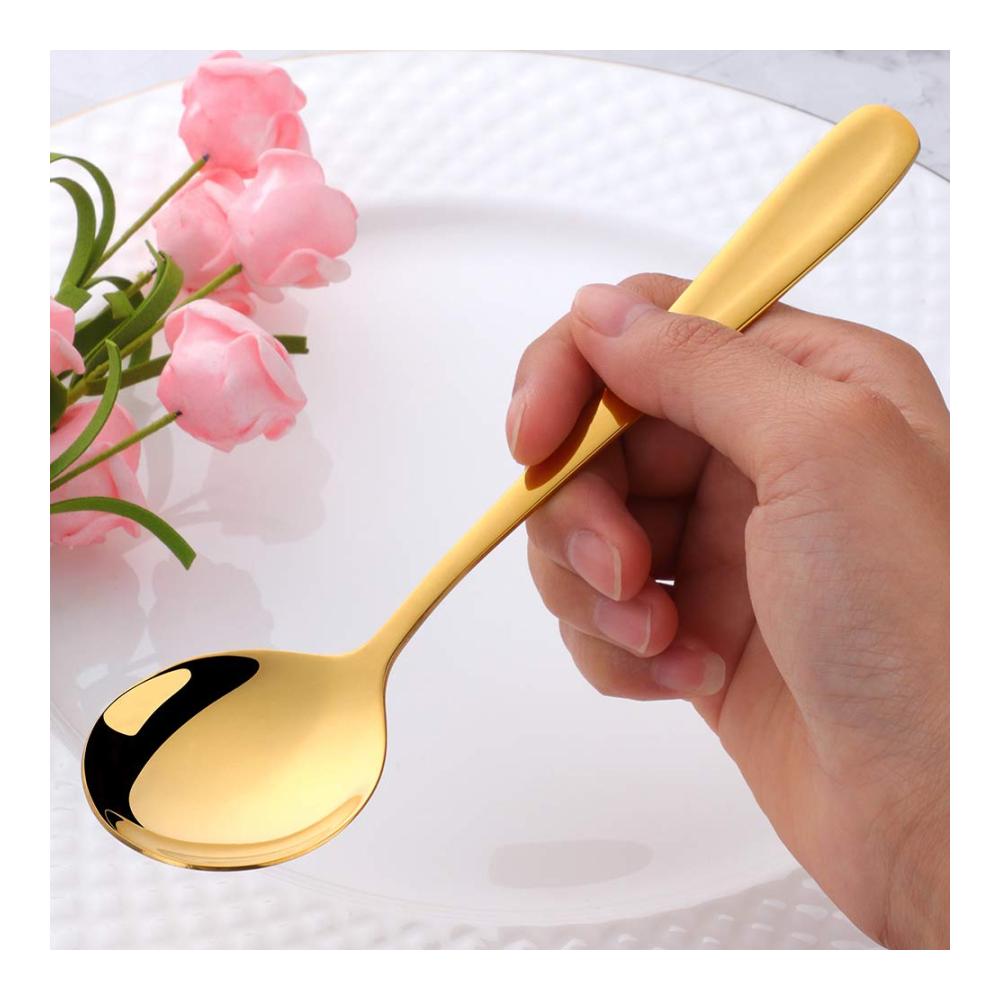 Premium Edelstahl Suppenlöffel Set – 8-teilige Esslöffel für Suppen Müsli & mehr – Rostfrei & elegant – Ideal für den täglichen Gebrauch – Langlebige Tafellöffel