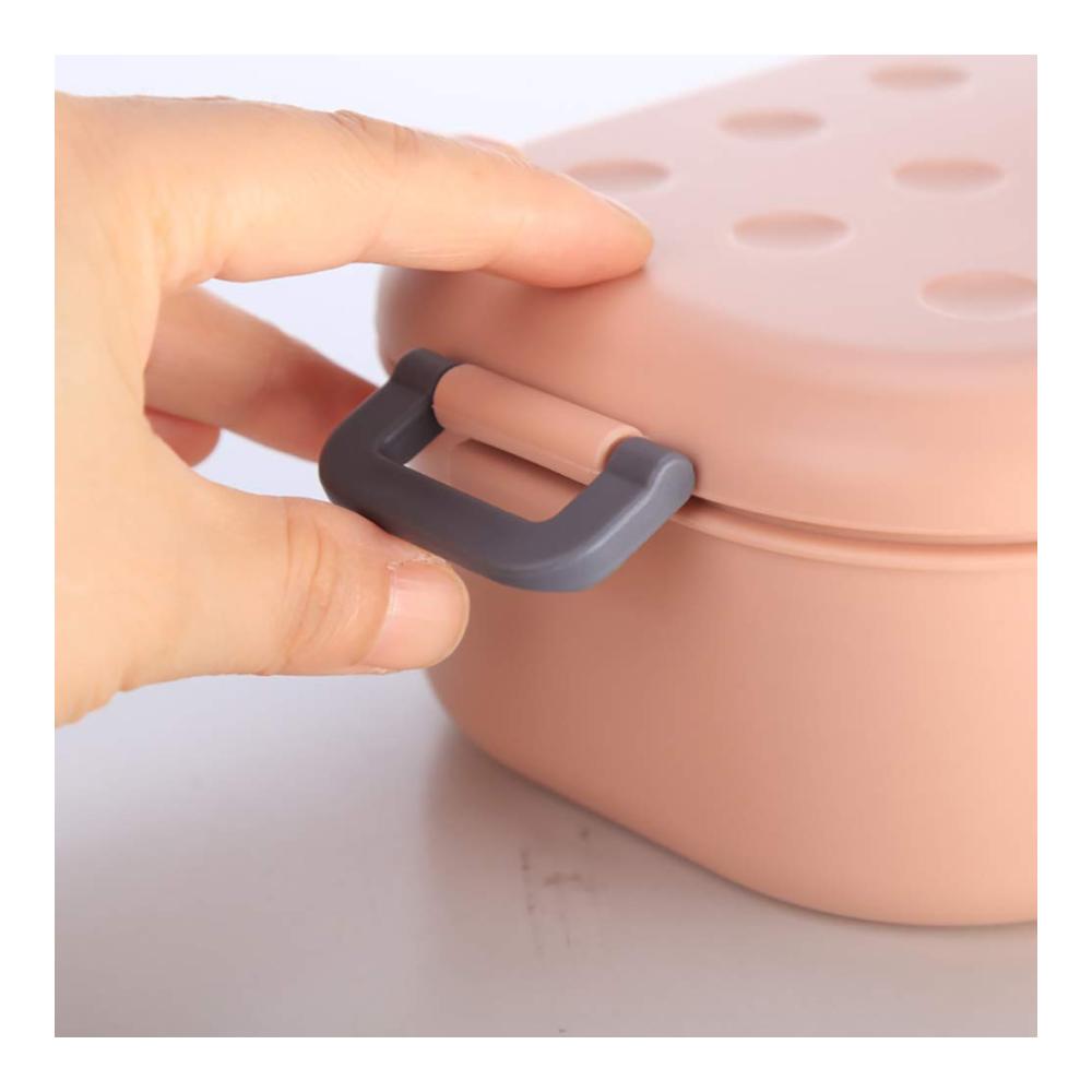 Entdecken Sie die Innovation Leckdichte Bento Boxen für Unterwegs - 1000ML Kapazität Mikrowellengeeignet Perfekt für Frühstück in stilvollem Rosa für Ihre moderne Küche