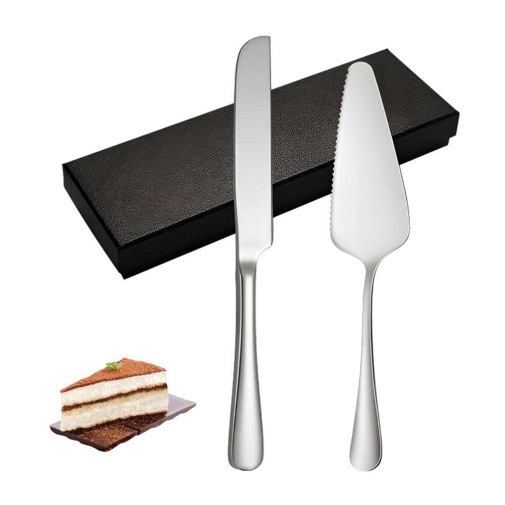 Hochwertiger Kuchen- & Tortenheber aus Edelstahl mit Kunststoffgriffen - Perfektes Tortenmesser und Server Set für Hochzeit Geburtstag und Party. Elegant gestaltet langlebig und funkt