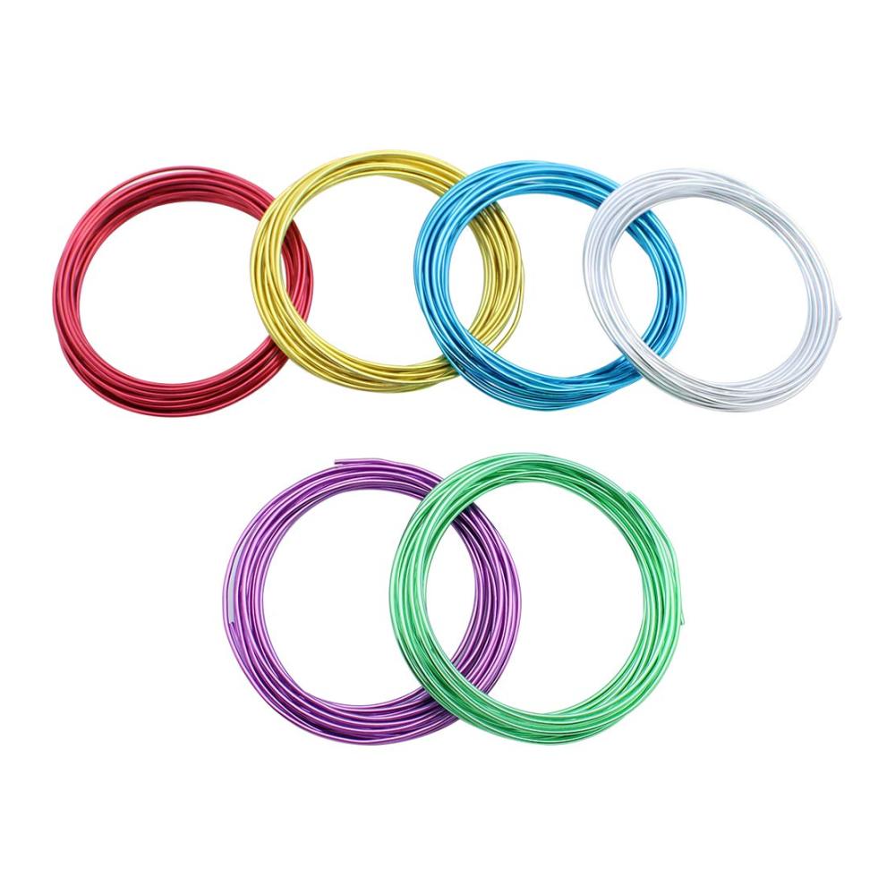 Kreative Bastelideen mit Schmuckdrähten Set mit 6 Farben 2mm Durchmesser 5m je Rolle - Dekodraht für Weihnachts- und Hausdekoration - Biegedraht mit Maßband enthalten