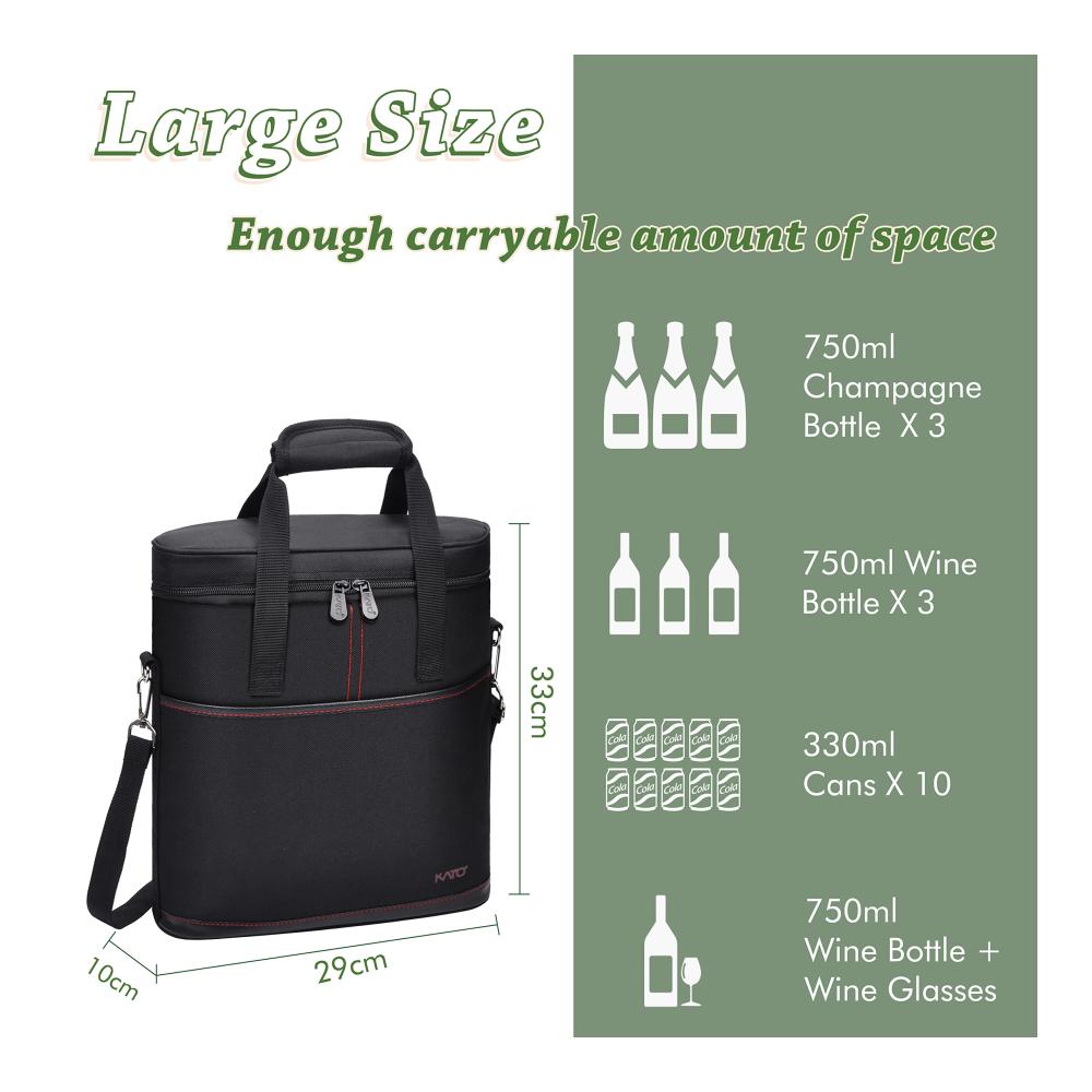 Entdecken Sie Eleganz Premium Sommelier-Set & Kühltasche - Wein & Bier stilvoll transportieren! Isolierte Tasche mit gepolstertem Griff & Schultergurt für Reisen Picknicks & mehr. Ideales Geschenk für Frauen und Männer