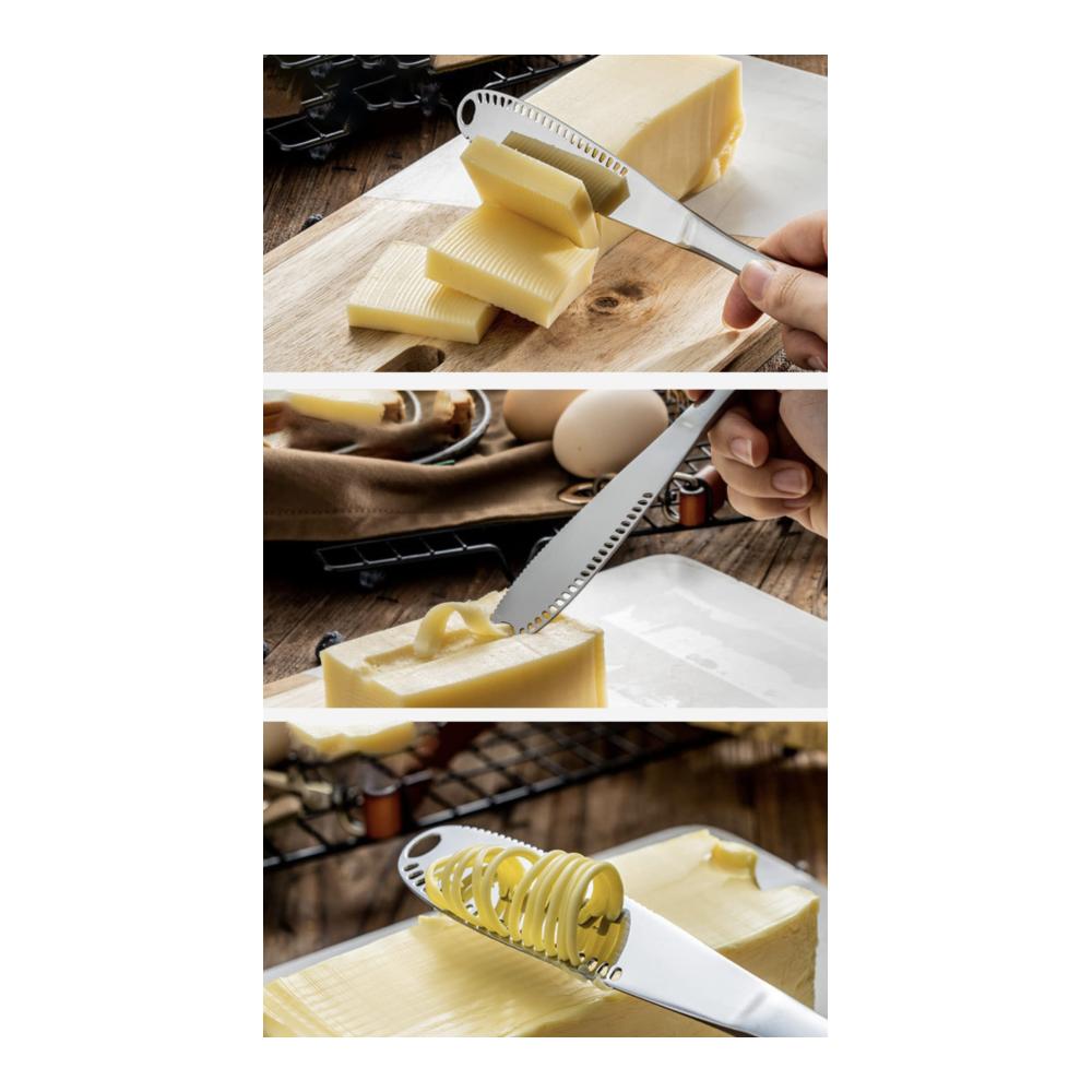 Entdecken Sie den Genuss - Premium Buttermesser Set für perfekte Frühstücksmomente! Edelstahl Käse- und Butterverteiler ideal für Sandwiches Kuchen und Brot. Der ultimative Marmeladenverteiler. 6-teiliges Set (C