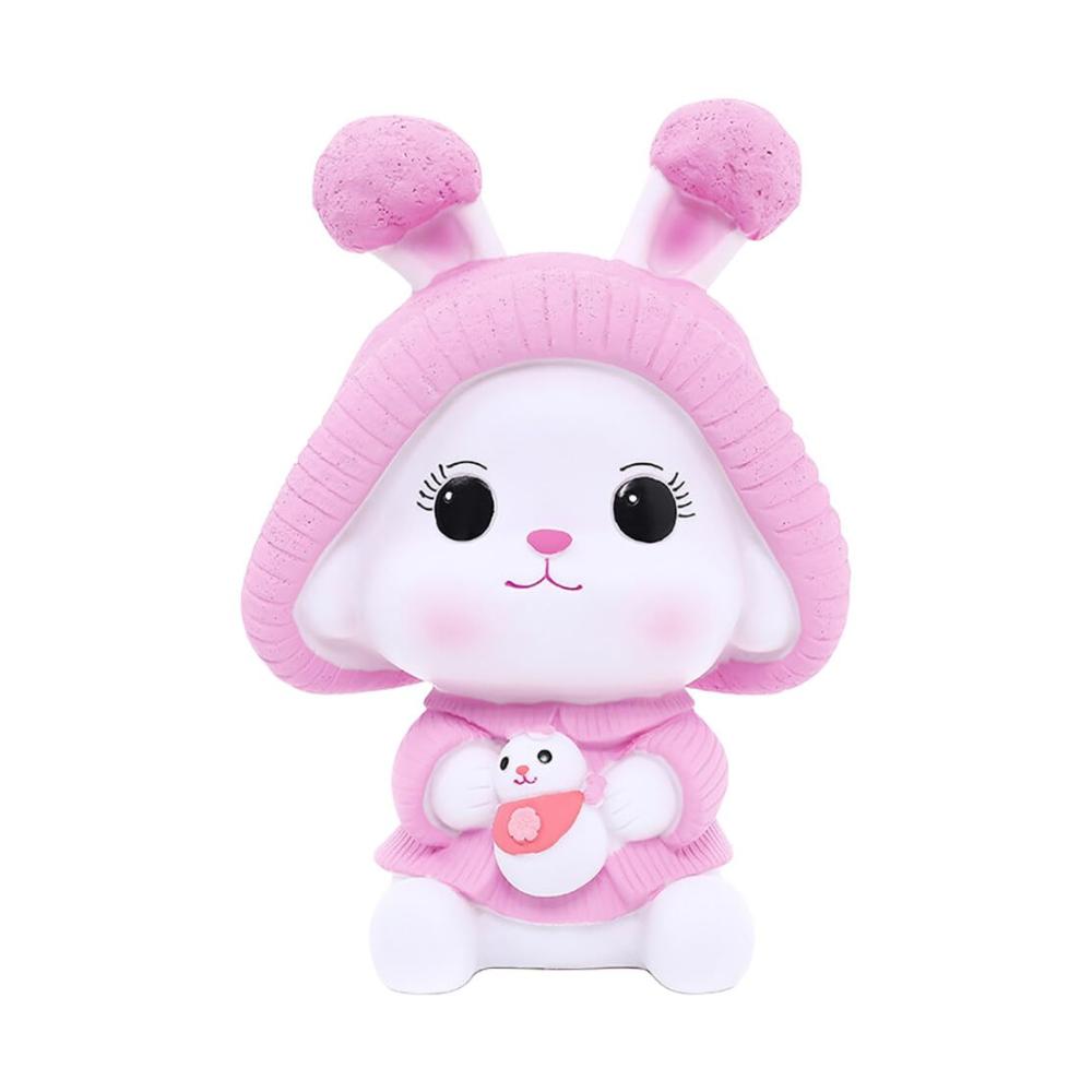 Große Kawaii Hase Spardose für Kinderzimmer Dekoration | Niedliche Sturzfeste Sparbüchse | Plastik Piggy Bank | Geburtstagsgeschenk für Jungen und Mädchen