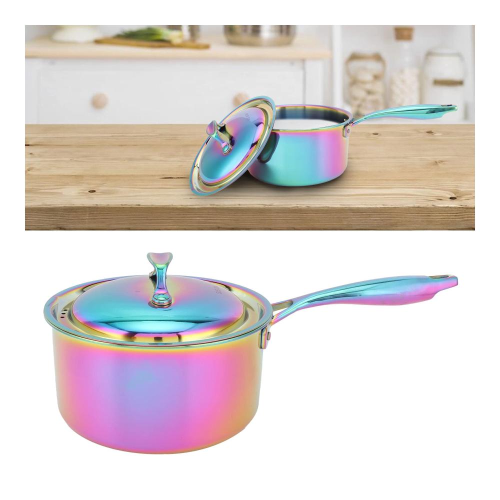 Hochwertiger Edelstahl Milchtopf für professionelle Küchen Verdicktes Design ergonomischer Griff ideal für Restaurants und Haushalte