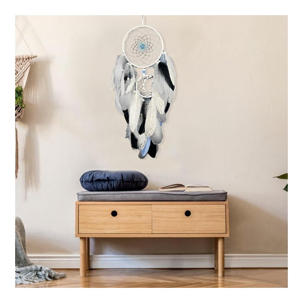 Handgefertigter Feder Traumfänger Wandtattoo - Mobiles Dreamcatcher Set für Schlafzimmerdekoration Hochzeitsfeiern & Geschenke - Kinderzimmer Ornament mit Stil