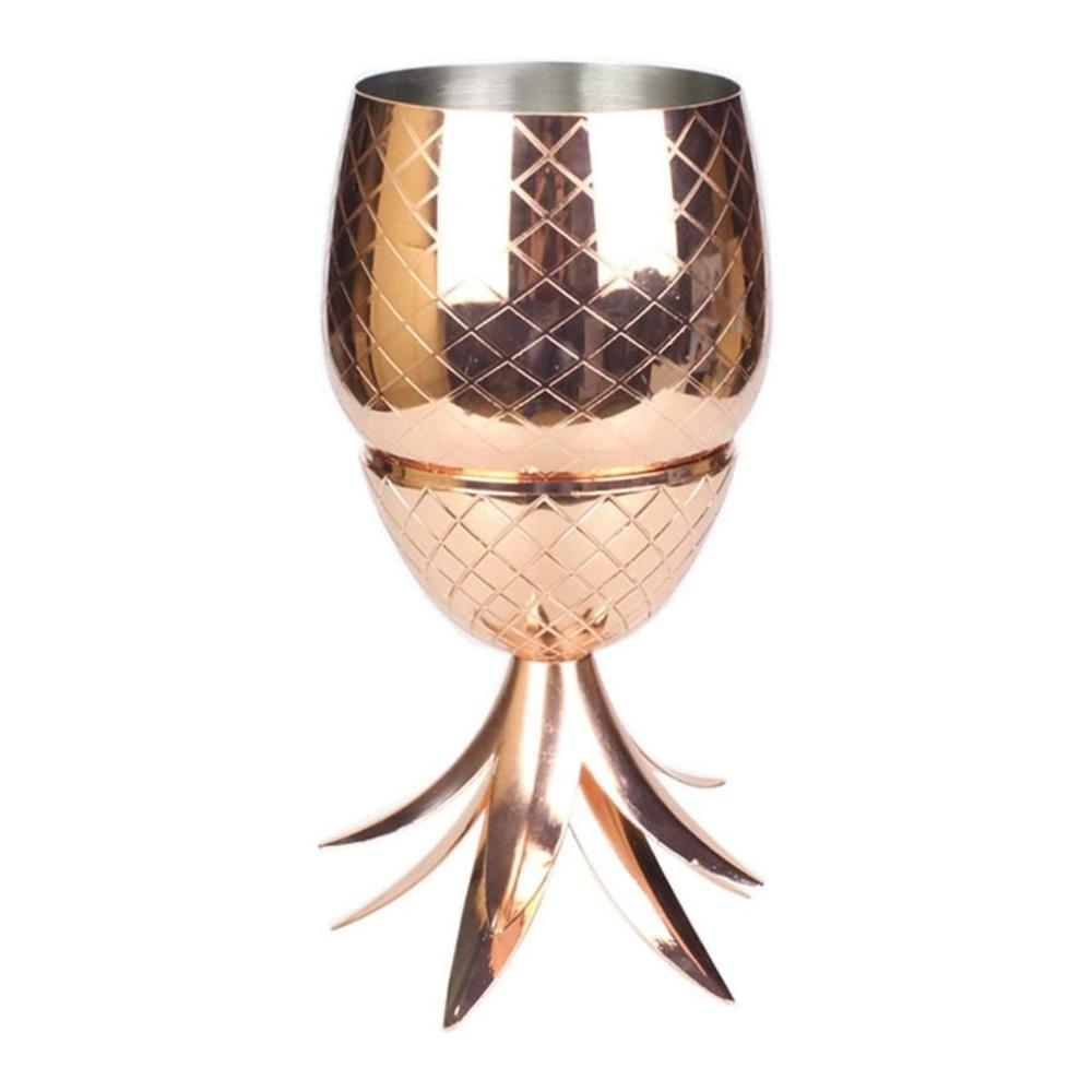 Wein- & Sektkühler Stilvoller Edelstahl Eiskübel für Cocktails Bier & mehr – Ananas-Design leicht mit Deckel – Idealer Begleiter für jede Feier