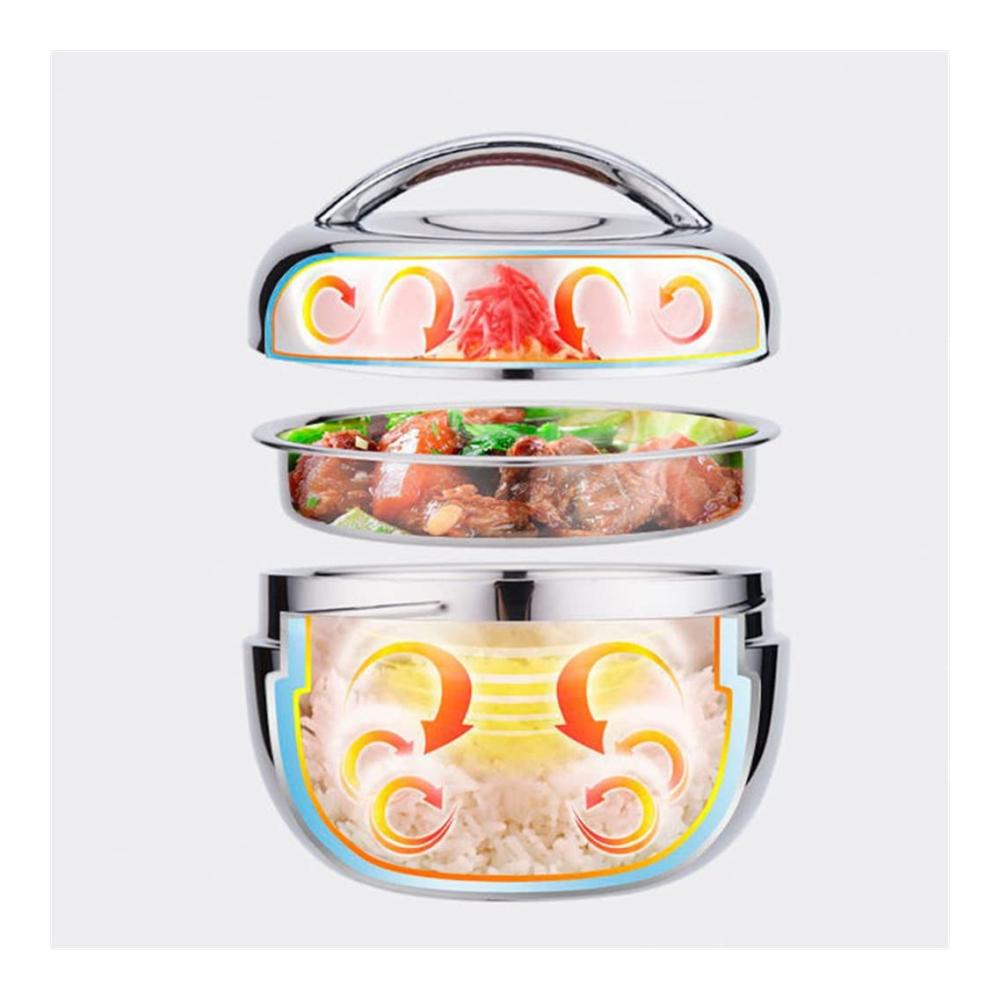 Premium Edelstahl Lunchbox Vakuumisoliert für Frische – Ideal für Büro Unterwegs & Zuhause – Auslaufsicherer Lebensmitteltransport
