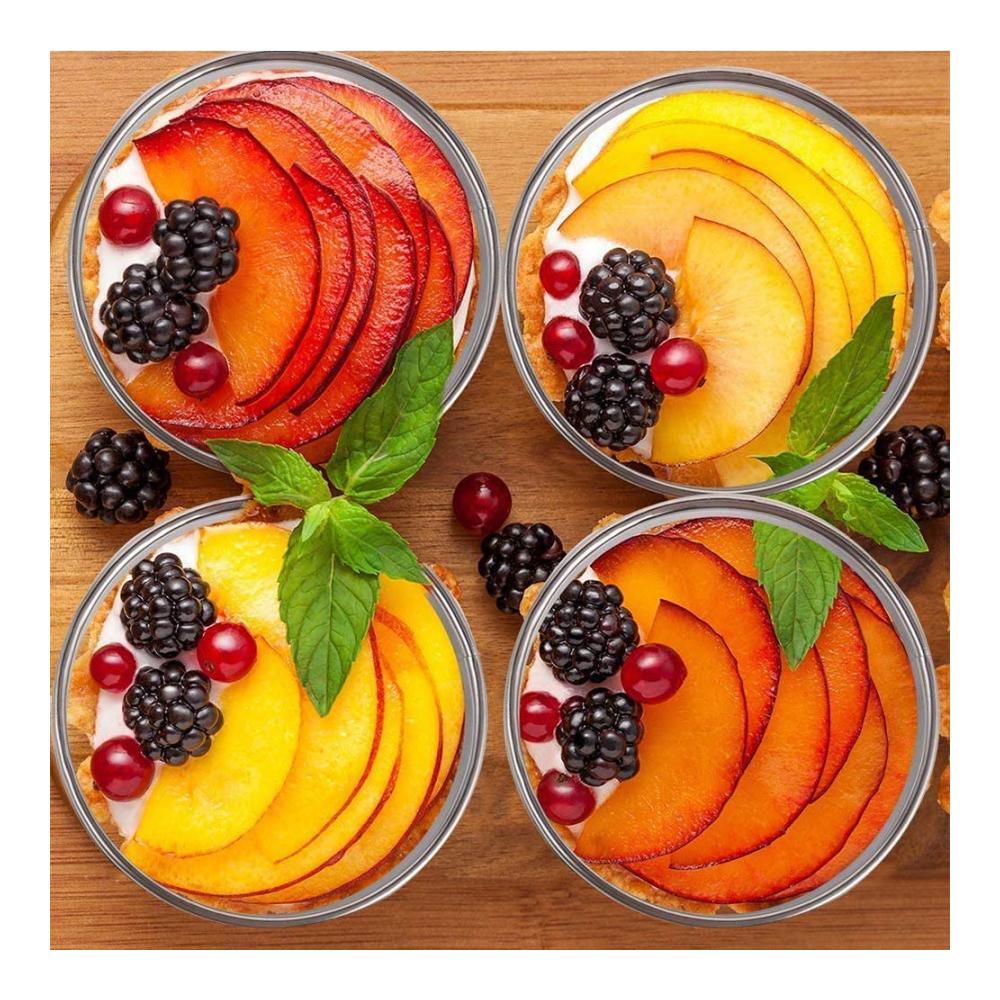 Professionelles 6-teiliges Kuchenringe & -rahmen Set - Backringe für Perfekte Crumpets Muffins & mehr - Hochwertige Backformen für Kreative Kreationen in der Küche - Ideal zum Wildern von Eiern und für Mousse