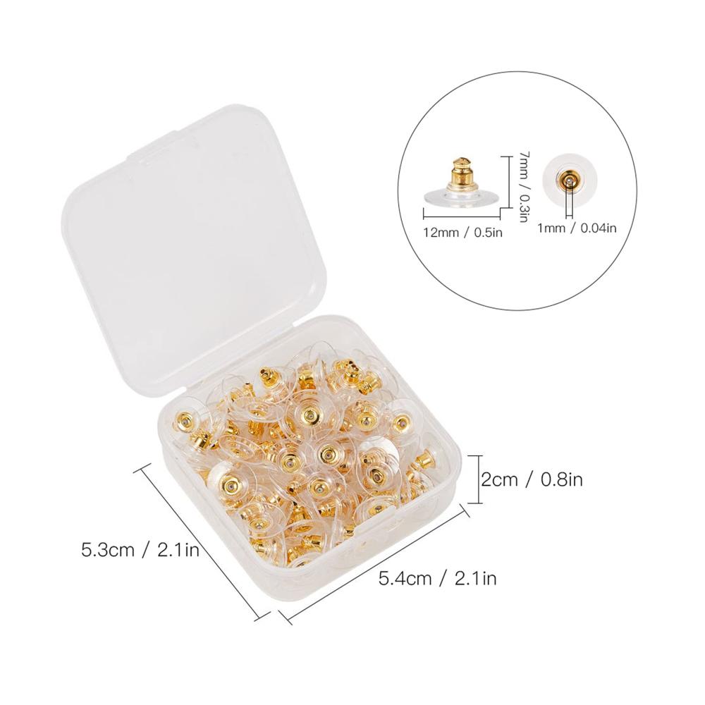 100 Ohrhaken Sichere DIY-Ohrring-Verschlüsse für Ohrschmuck – Rückseiten Box inklusive – Hochwertiges Schmuckzubehör in praktischer Packung